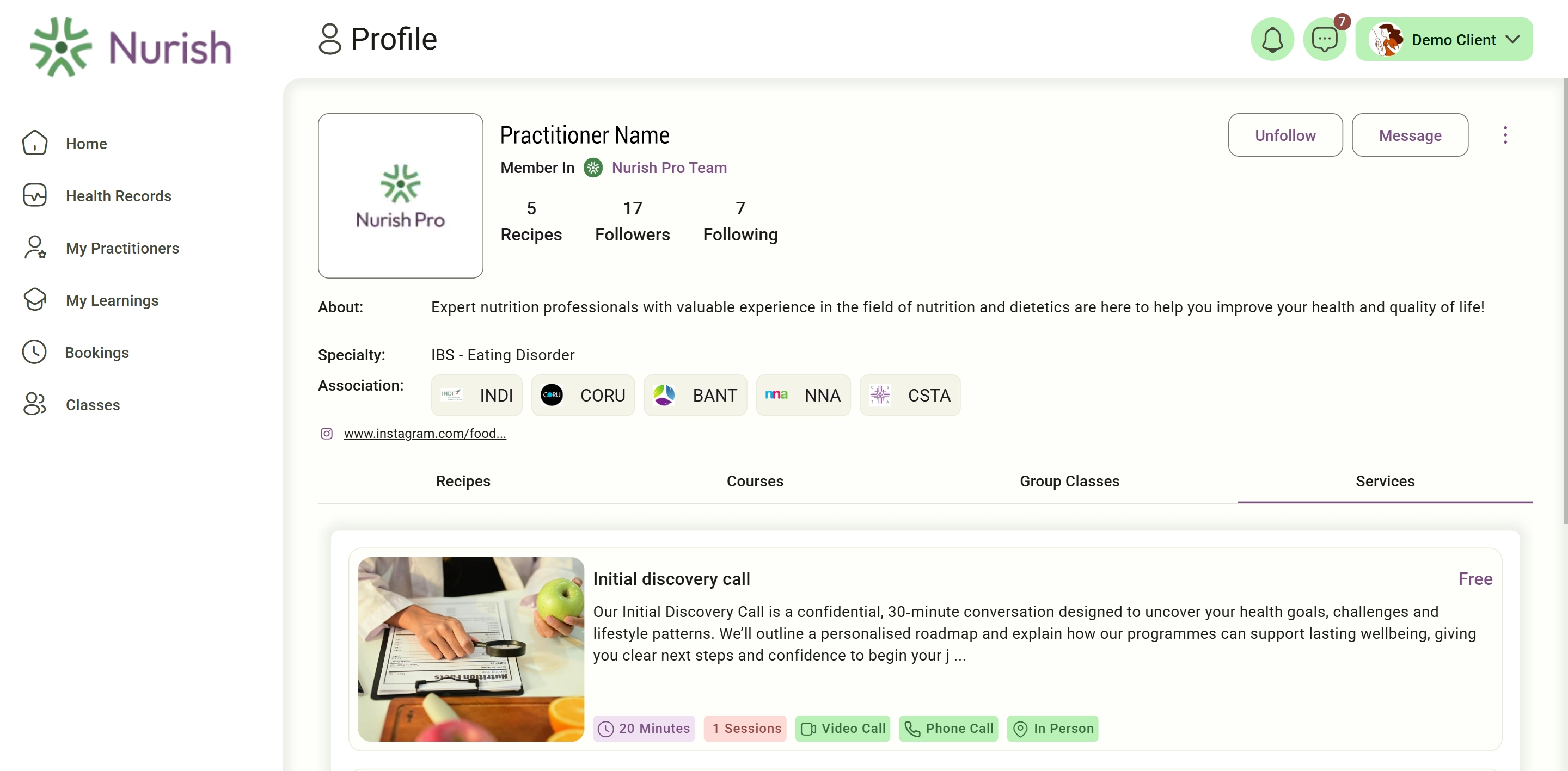 Navigate to Profile screenshot
